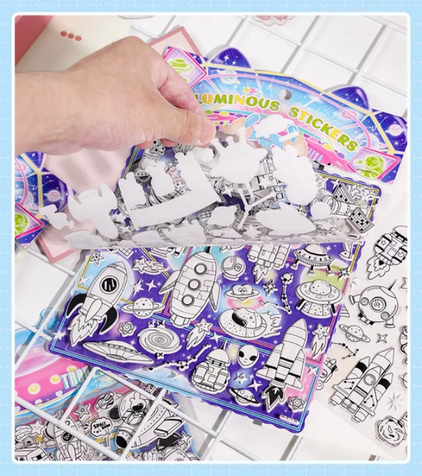 Space exploration stickers