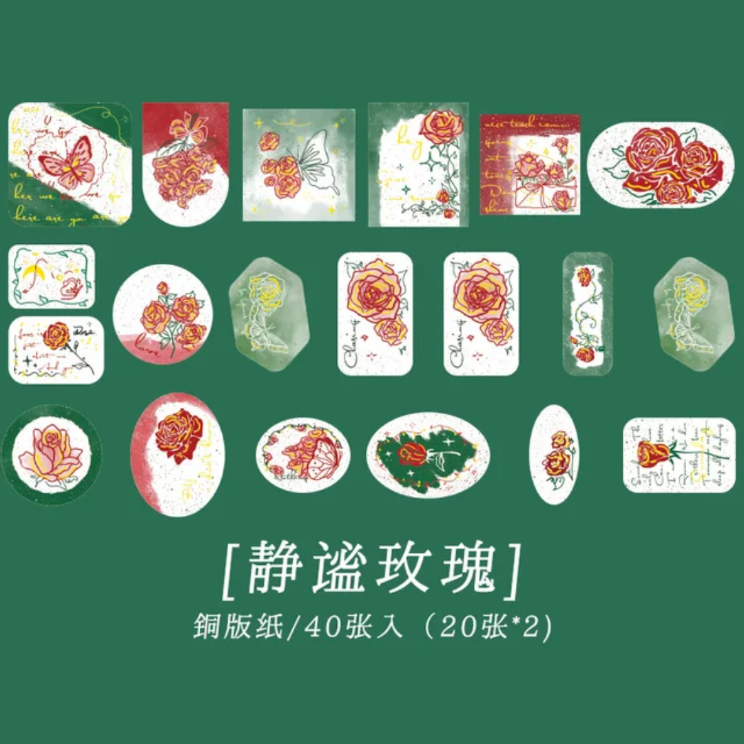 Lost roses stickers