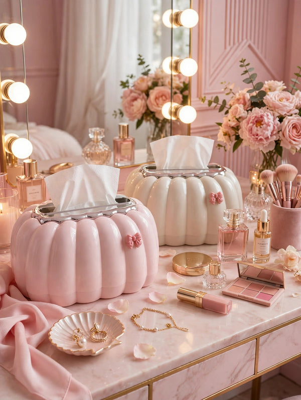 Pumpkin Shape Plastic Tissue Box