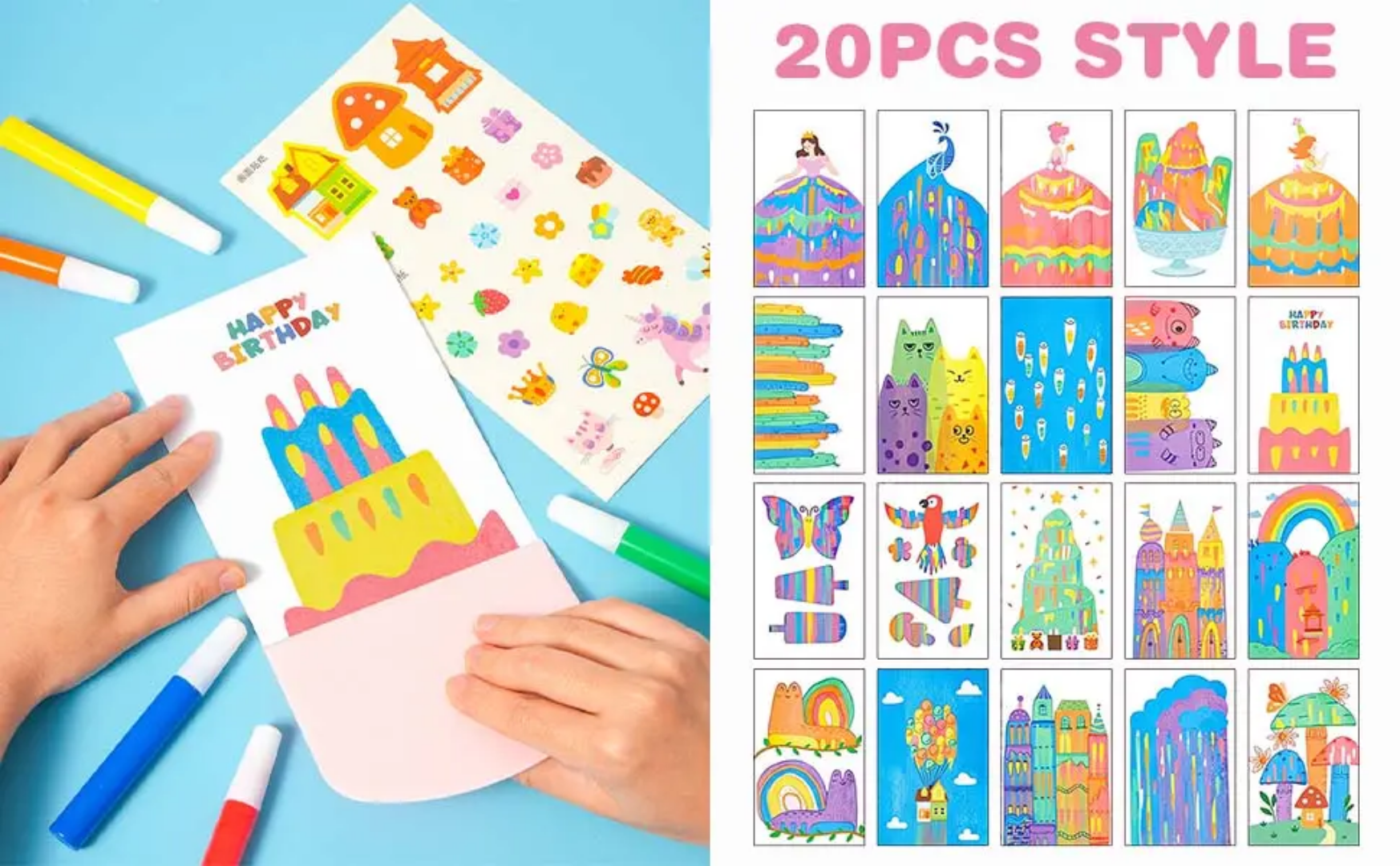 DIY scratch art paint set