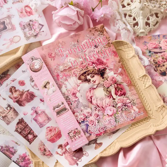 Vintage lady stickerbook