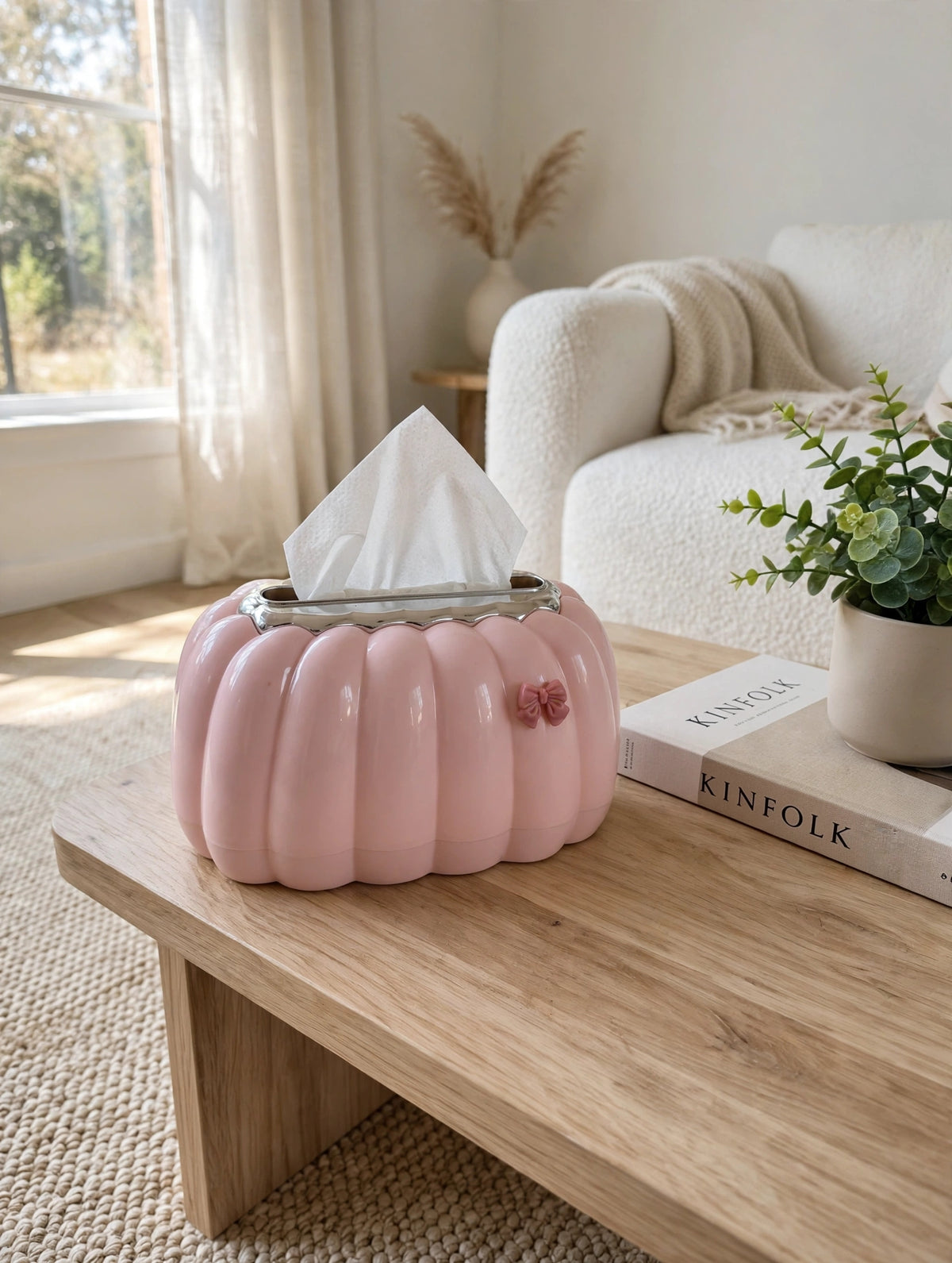 Pumpkin Shape Plastic Tissue Box
