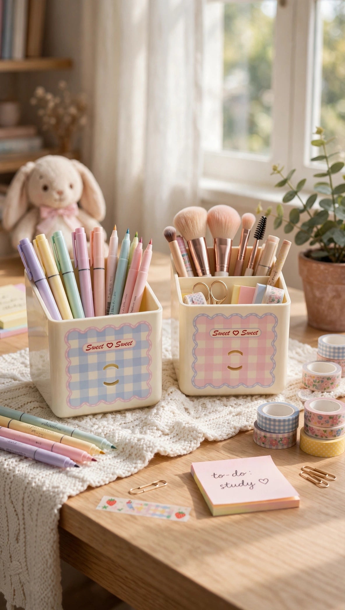Pastel Cute Gingham Organizer gd306