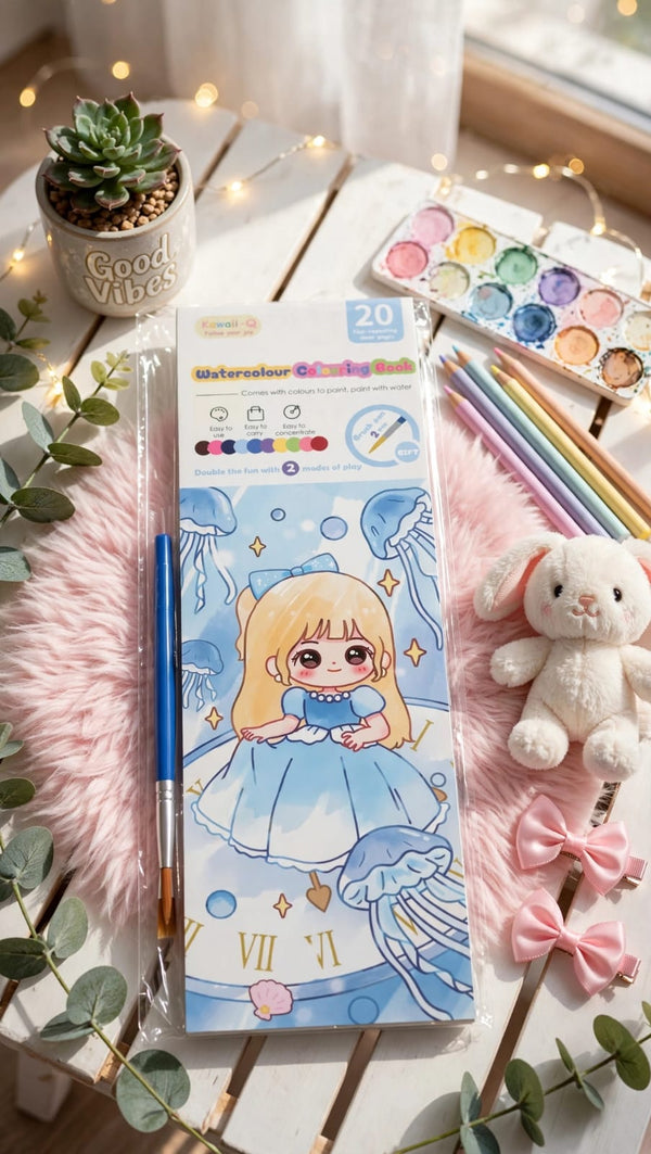 Kawaii Water Colouring Book Book Mark