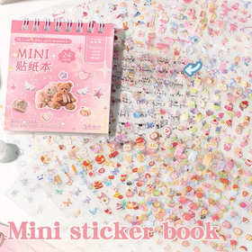 Mini sticker book with tweezer
