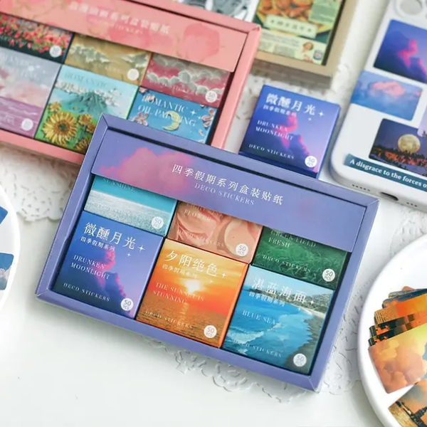 Mini decor stickers box