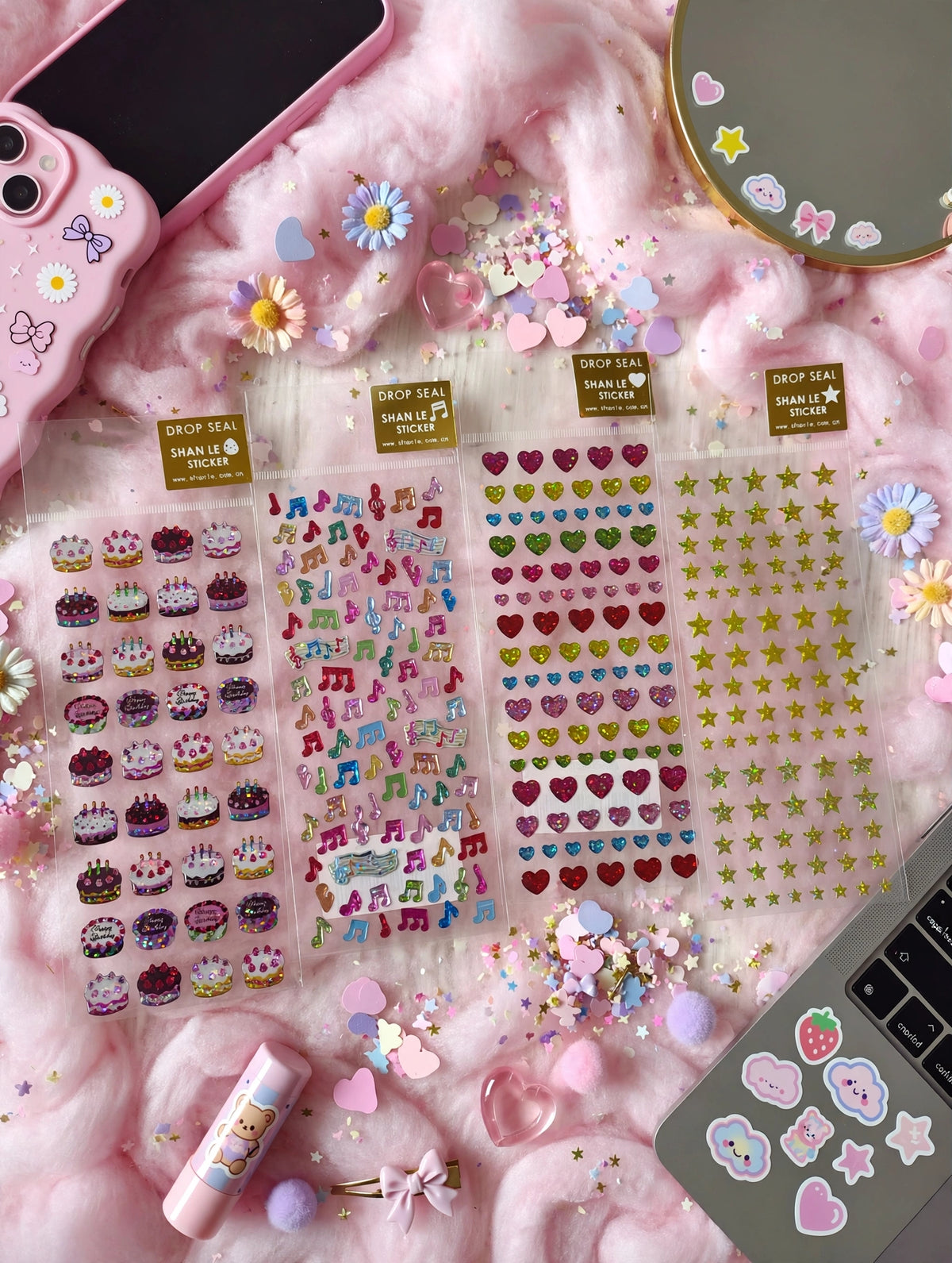 Shimmery Stickers