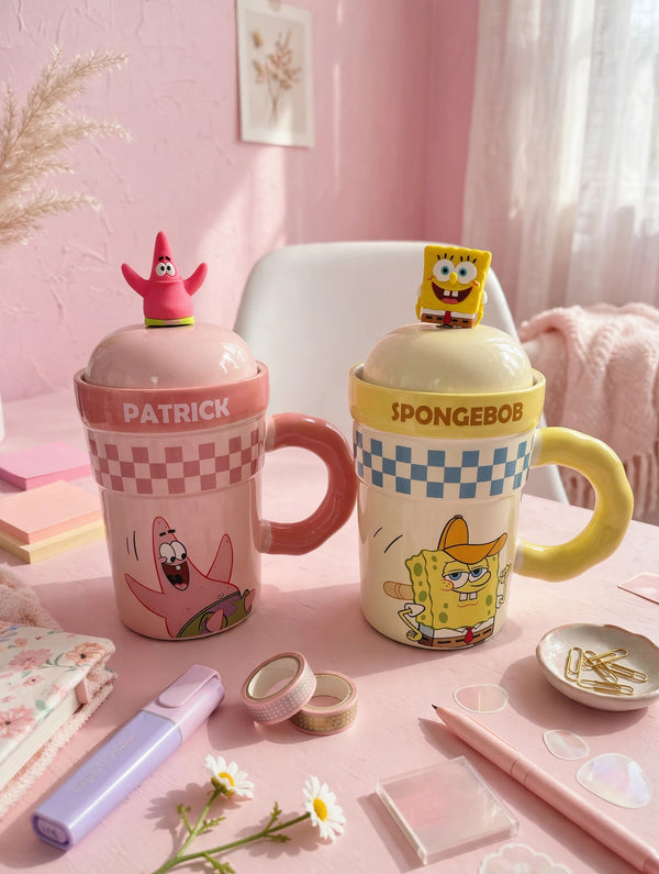 Patrick and Spongebob ceramic cups
