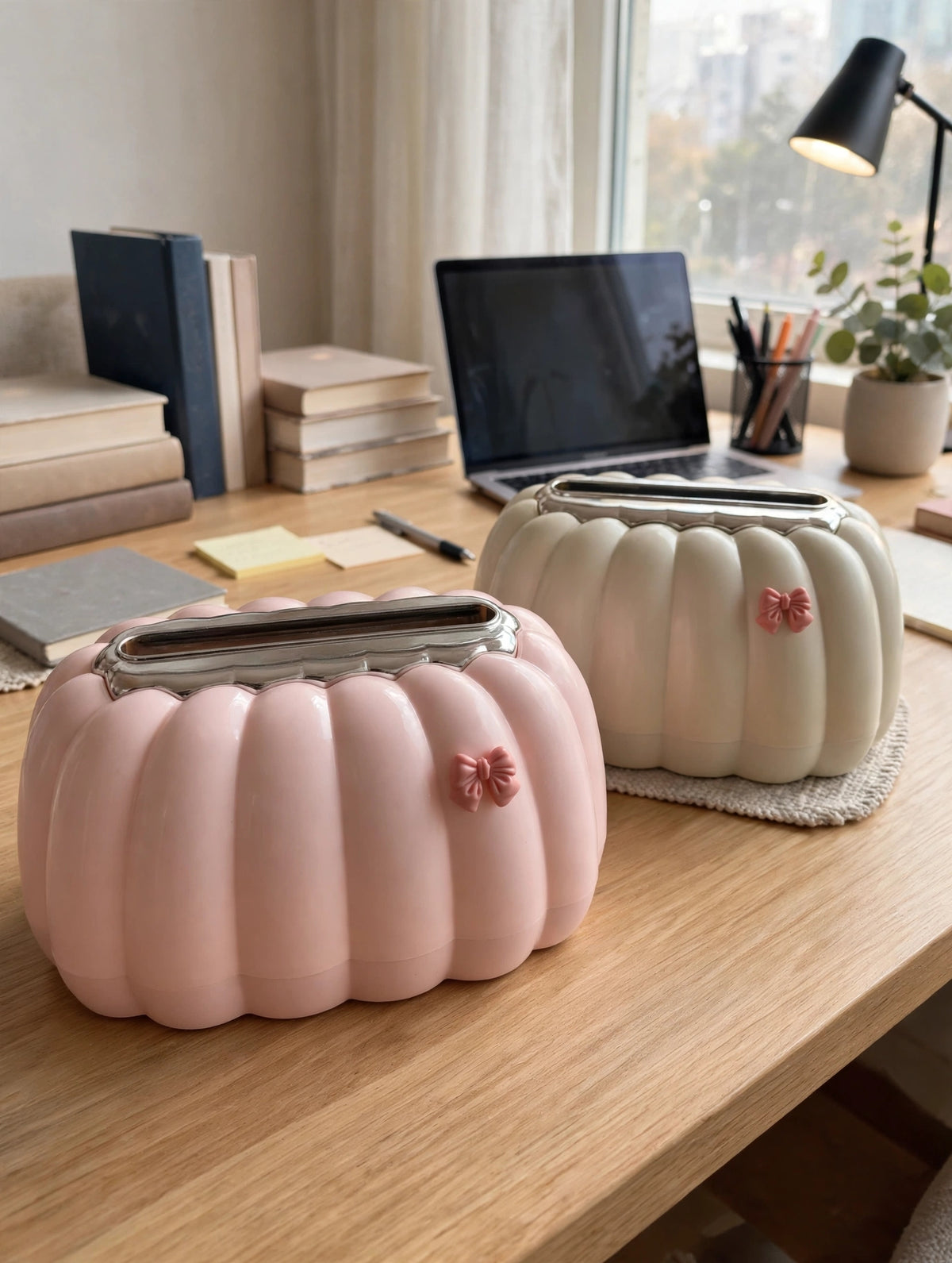 Pumpkin Shape Plastic Tissue Box