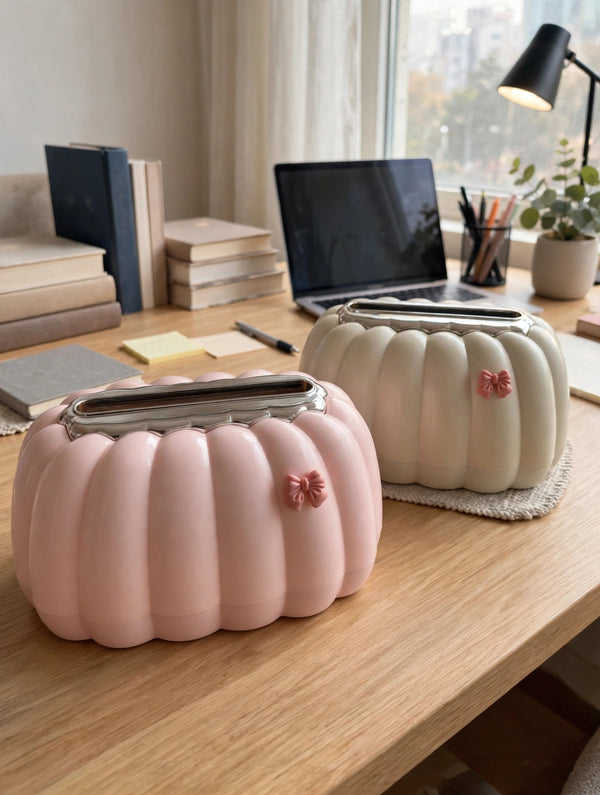 Pumpkin Shape Plastic Tissue Box