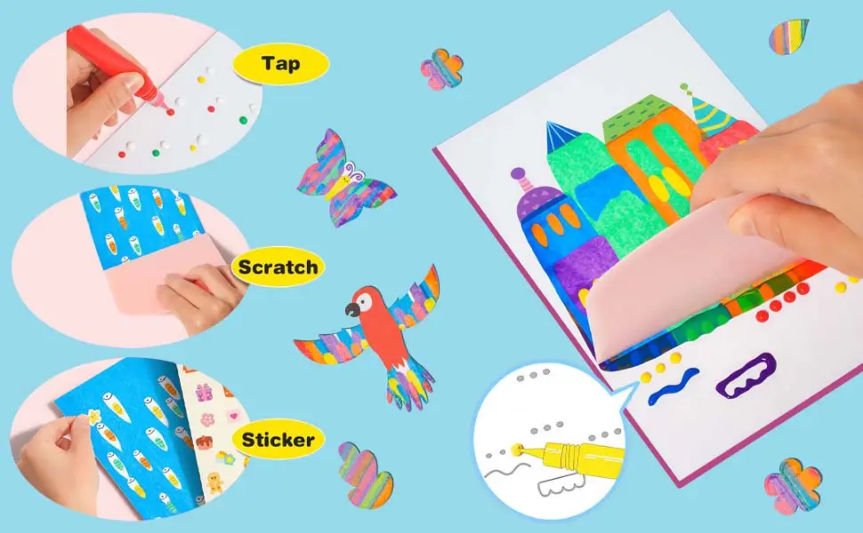 DIY scratch art paint set