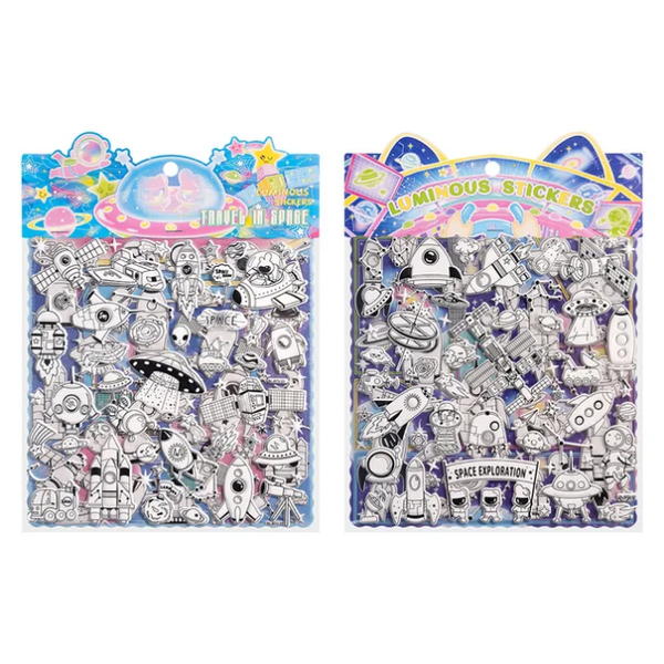Space exploration stickers