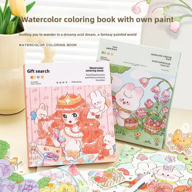 Water coloring book