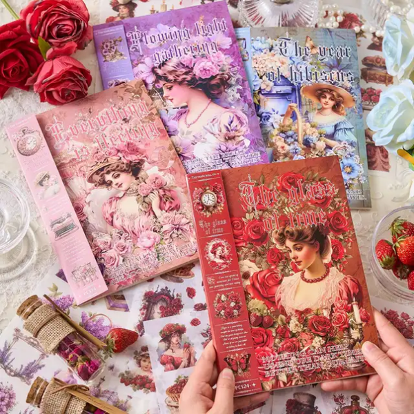 Vintage lady stickerbook