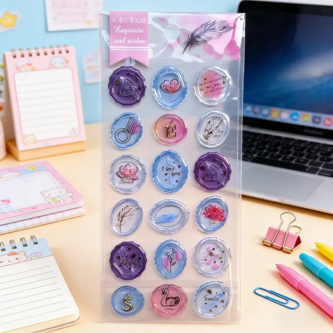 Wax seal sticker