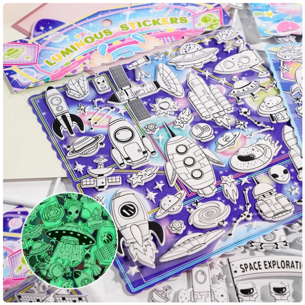Space exploration stickers