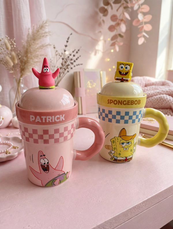 Patrick and Spongebob ceramic cups