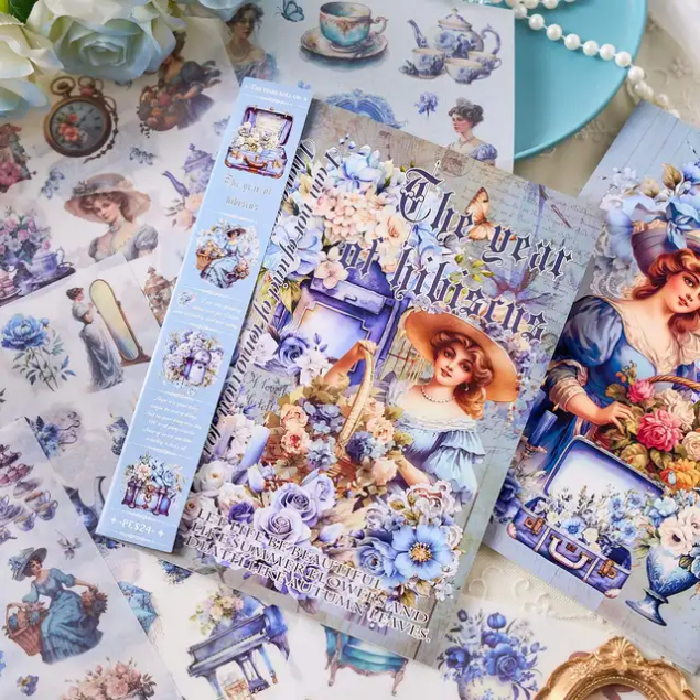 Vintage lady stickerbook