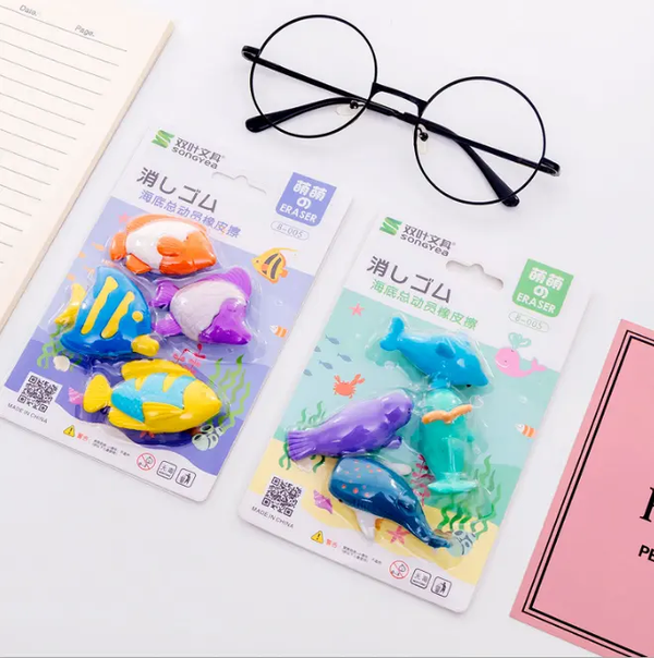 Aquatic eraser set